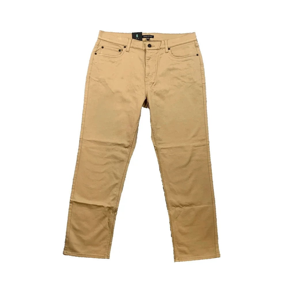 Banana Republic Pants Mens 38 Tan 5 Pocket Cotton Stretch Flat Front Casual